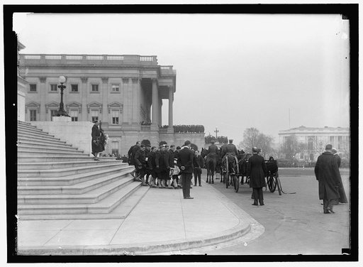DEWEY, GEORGE. ADMIRAL, U.S.N. LEAVING CAPITOL
