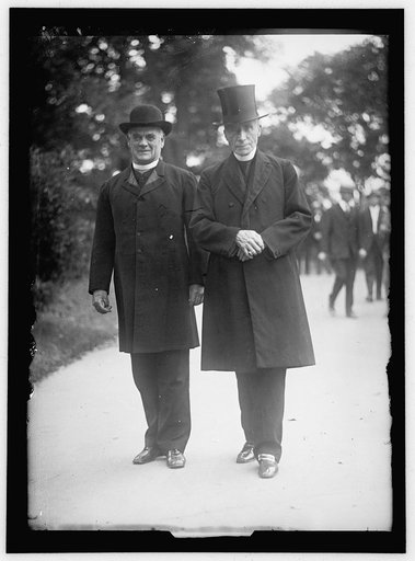 RUSSELL, WILLIAM T. MONS., PASTOR, ST. PATRICK'S CHURCH. LEFT, WITH CARDINAL GIBBONS