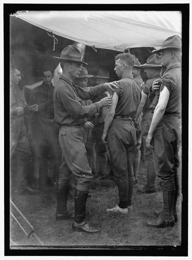 PLATTSBURG RESERVE OFFICERS TRAINING CAMP. INNOCULATIONS