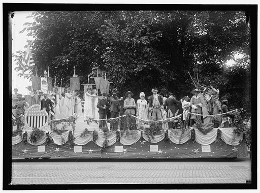 PREPAREDNESS PARADE: COLONIAL AND INDIAN FLOAT
