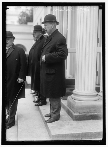 LANSING, ROBERT, SECRETARY OF STATE, 1915 - 1920. HALF HIDDEN WITH JOSEPHUS DANIELS, W. B. WILSON, ETC. LANE, FRANKLIN K., INTERSTATE COM. COMMR., 1905-1913. SEC. OF INTERIOR, 1913-1920.1/2 OF FACE ON LEFT MARGIN