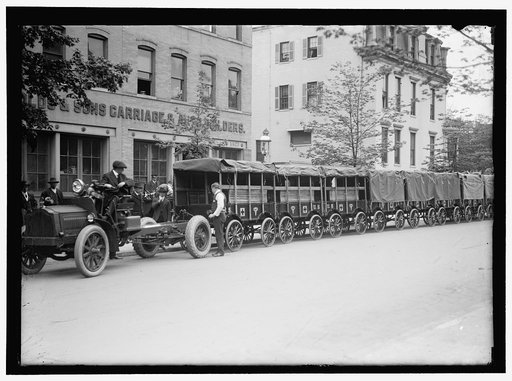 RED CROSS, AMERICAN. ARMY TRUCKS AND TRAILERS FOR RED CROSS SUPPLIES