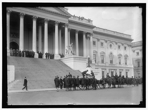 DEWEY, GEORGE. ADMIRAL, U.S.N. TAKING COFFIN INTO CAPITOL