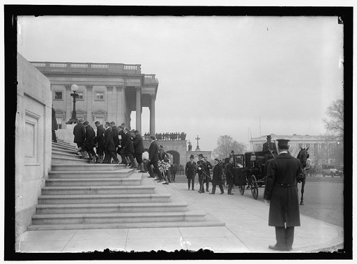 DEWEY, GEORGE. ADMIRAL, U.S.N. TAKING COFFIN INTO CAPITOL