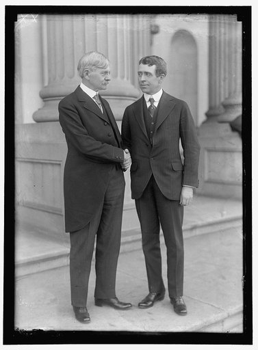 MARSHALL, THOMAS RILEY. GOVERNOR OF INDIANA, 1909-1913; VICE PRESIDENT OF THE UNITED STATES, 1913-1921. LEFT, WITH EWING MITCHELL