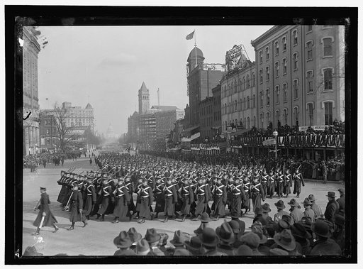 INAUGURAL PARADES. MILITARY UNIT IN PARADE