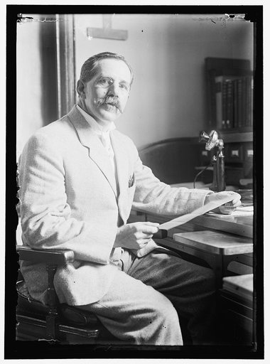 MARVIN, CHARLES FREDERICK, CHIEF, WEATHER BUREAU, 1913-1934. AT DESK