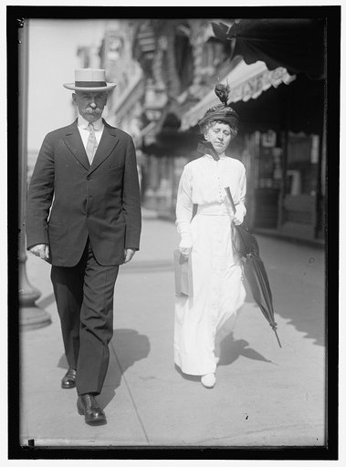 BENSON, WILLIAM SHEPHERD. REAR ADMIRAL, U.S.N. CHIEF OF NAVAL OPERATIONS, WITH MRS. BENSON