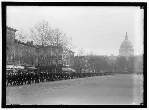 INAUGURAL PARADES. MILITARY UNIT IN PARADE