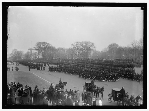 INAUGURAL PARADES. PARADE FORMING AT CAPITOL