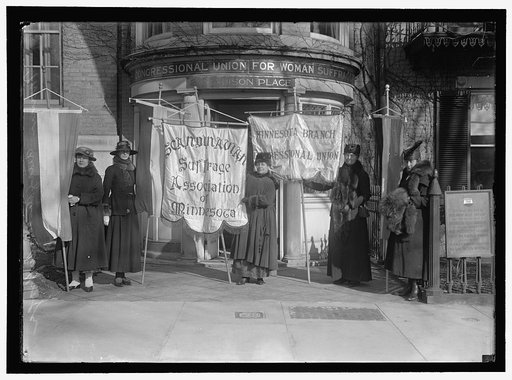 WOMAN SUFFRAGE. MINNESOTA GROUP AT HEADQUARTERS