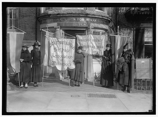 WOMAN SUFFRAGE. MINNESOTA GROUP AT HEADQUARTERS
