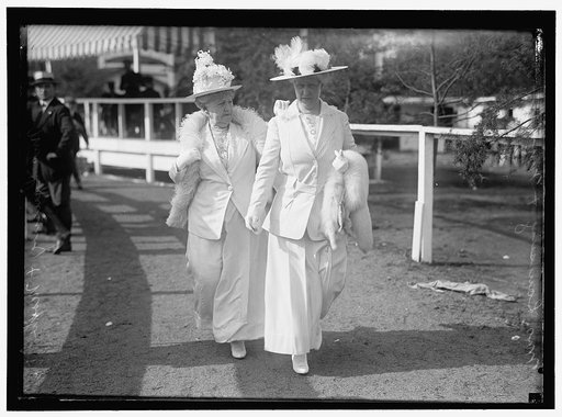 FOSTER, MRS. JOHN W., AT HORSE SHOW, L., WITH DAUGHTER, MRS. ROBERT LANSING