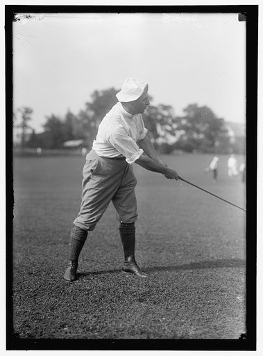 DAVIES, JOSEPH EDWARD. CHAIRMAN, FEDERAL TRADE COMMISSION. PLAYING GOLF