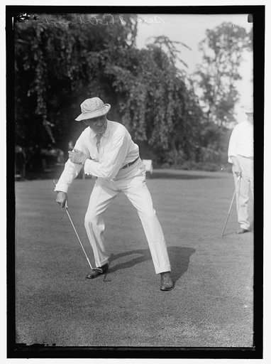 HITCHCOCK, GILBERT MONELL. REP. FROM NEBRASKA, 1903-1905, 1907-1911; SENATOR, 1911-1923. PLAYING GOLF
