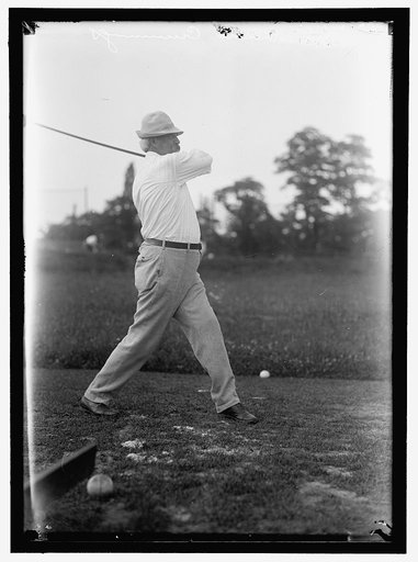 CUMMINS, ALBERT BAIRD. GOVERNOR OF IOWA, 1902-1908; SENATOR, 1908-1926. PLAYING GOLF