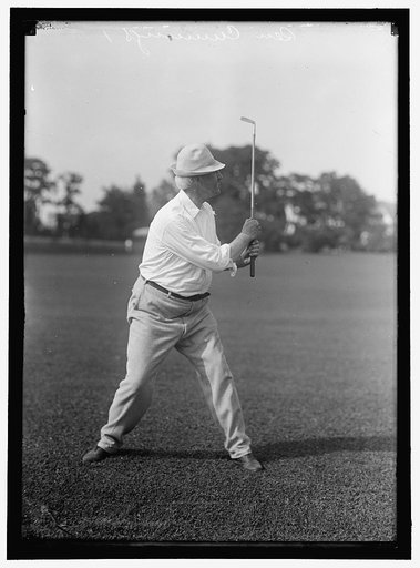 CUMMINS, ALBERT BAIRD. GOVERNOR OF IOWA, 1902-1908; SENATOR, 1908-1926. PLAYING GOLF