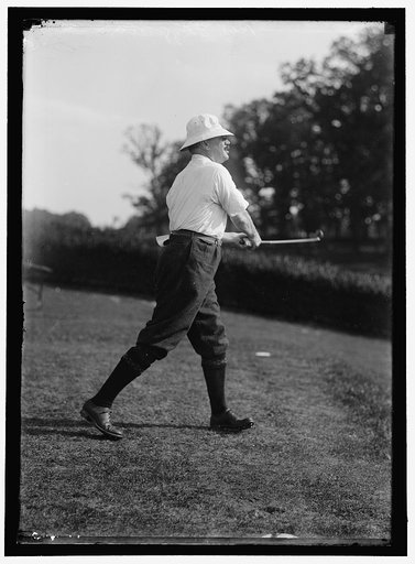 FITZGERALD, JOHN J., REP. FROM NEW YORK, 1899-1917. PLAYING GOLF
