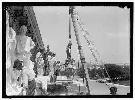 CAPITOL, U.S. PEDIMENT ON HOUSE FRONT; SCULPTURE BY PAUL BARTLETT