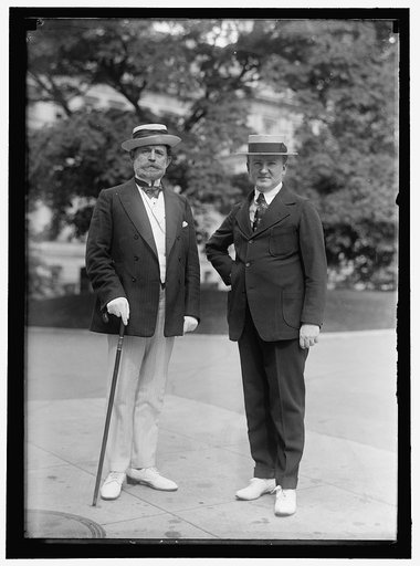 LEWIS, JAMES HAMILTON, REP. FROM WASHINGTON, 1897-1899; SENATOR FROM ILLINOIS, 1913-1919, 1931-. LEFT, WITH TUMULTY