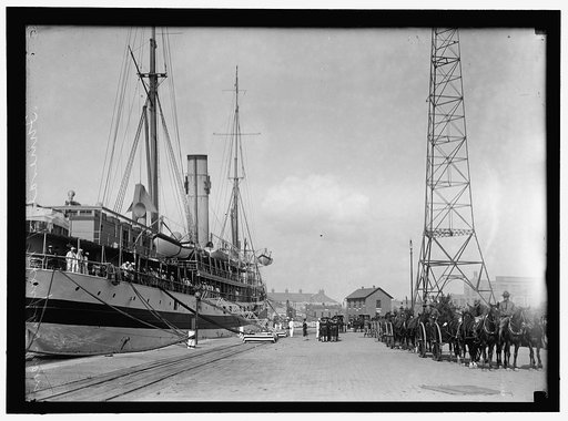 MEMPHIS, U.S.S., CASKETS OF DEAD, BROUGHT HOME BY U.S. HOSPITAL SHIP 'SOLACE'