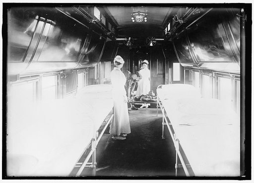 ARMY, U.S., HOSPITAL CAR. INTERIOR