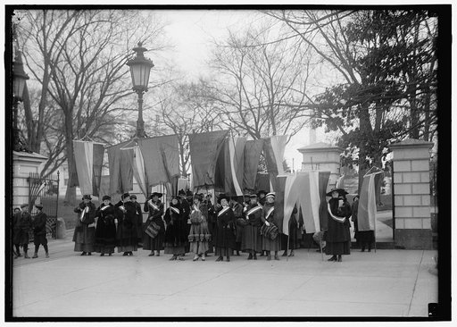 WOMAN SUFFRAGE. BALTIMORE PICKETS AT WHITE HOUSE