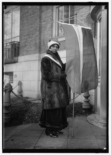 WOMAN SUFFRAGE. PICKETS AT WHITE HOUSE