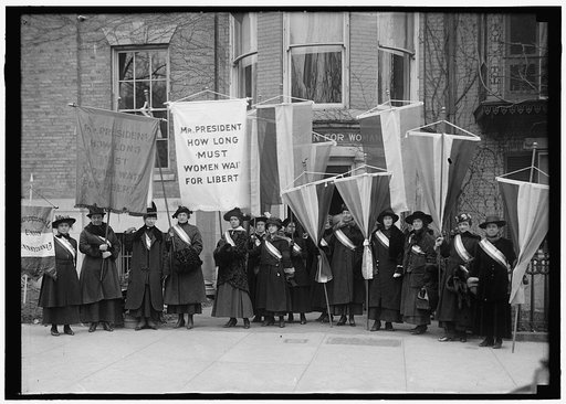 WOMAN SUFFRAGE. PHILADELPHIA GROUP AT HEADQUARTERS
