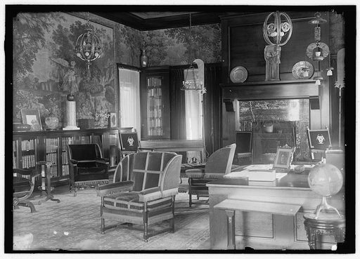 LONG, BRECKENRIDGE. 3RD ASST. SECRETARY OF STATE, 1918. RESIDENCE, LOANED TO BRITISH COMMN.; INTERIORS