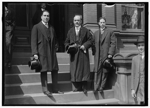 BONILLAS, IGNACIO. AMBASSADOR FROM MEXICO. WITH SECRETARIES: JUAN B. ROJO; BONILLAS; AND OSCAR E. DUPLAN