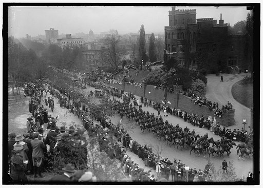 FRENCH COMMISSION TO U.S. PROCESSION DOWN 16TH STREET