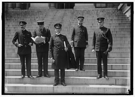 FRENCH COMMISSION TO U.S. NAVAL OFFICERS AT STATE DEPT.; LT. SIMON; PAYMASTER LINDEBOOM; VICE-ADMIRAL CHOCHEFRAT; COMDR. BOMPREZ; LT. COMDR. ALLEN BUCHANAN, U.S.N.