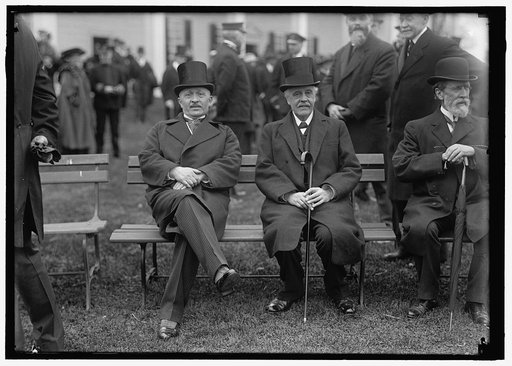 ALLIED COMMISSION TO U.S. SEATED ON LAWN: VIVIANI AND BALFOUR