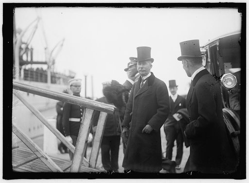ALLIED COMMISSION TO U.S. BOARDING MAYFLOWER FOR TRIP TO MOUNT VERNON: COL. HOUSE
