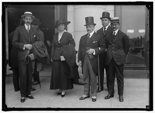 CUBAN WAR MISSION TO THE U.S. GENERAL JOSE MARTIN AND WIFE, AND DR. DeCESPEDES, MINISTER TO U.S.WITH CAPTAIN E.N. TABIO, MILITARY ATTACHE, CUBAN LEGATION.