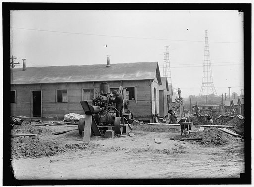 FORT McHENRY. CEMENT GUN USED IN BUILDING CAMP
