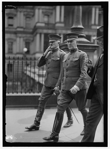 HARBORD, JAMES G., LT. COL, U.S.A. RIGHT, WITH PERSHING
