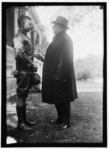 FORT MYER OFFICERS TRAINING CAMP. CHARLES P. TAFT AT CAMP WITH FATHER, EX-PRESIDENT TAFT