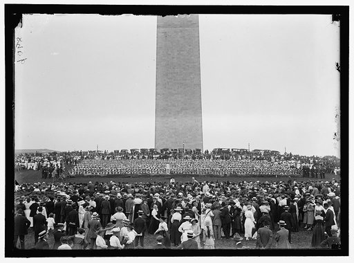 CONFEDERATE REUNION. HUMAN FLAG ON MONUMENT GROUNDS