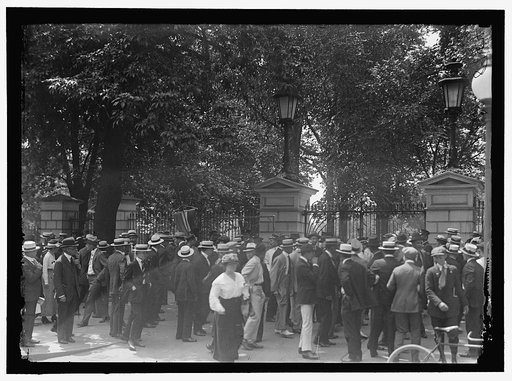 WOMAN SUFFRAGE RIOT AT WHITE HOUSE GATE