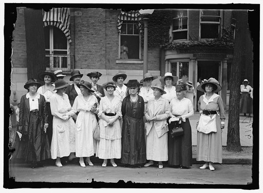 WOMAN SUFFRAGE. GROUPS AT HEADQUARTERS