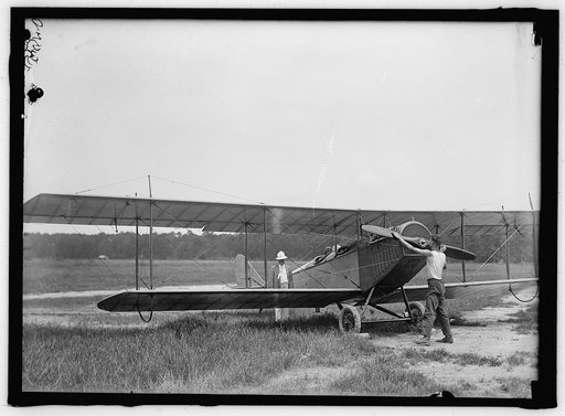 LANGLEY FIELD, VA. CURTIS JN4D PLANE, WITH USUAL PROPELLER AND ACKERMAN WHEELS
