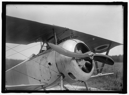 LANGLEY FIELD, VA. FRENCH NIEUPORT PLANE, TYPE 17, WITH GNOME ROTARY ENGINE AND CHAUVIERE PROPELLER