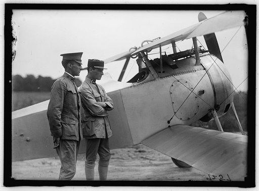 LANGLEY FIELD, VA. FRENCH NIEUPORT PLANE, TYPE 17, WITH CAPT. J.C. BARTOLF AND LT. E. LeMAITRE