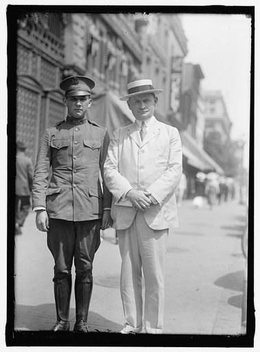 HURLEY, EDWARD NASH. WITH SON