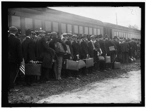 CAMP MEADE #1 ARRIVAL OF DRAFTED MEN