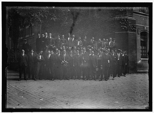 CAMP MEADE #2. DRAFTED MEN LEAVING FOR CAMP MEADE
