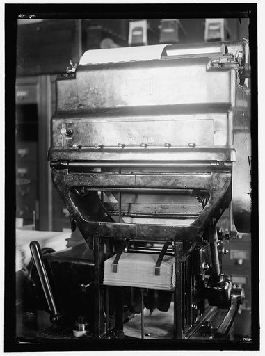 NAVY DEPARTMENT, U.S. TABULATOR-PRINTER MACHINE, BUREAU SUP. AND ACCTS.