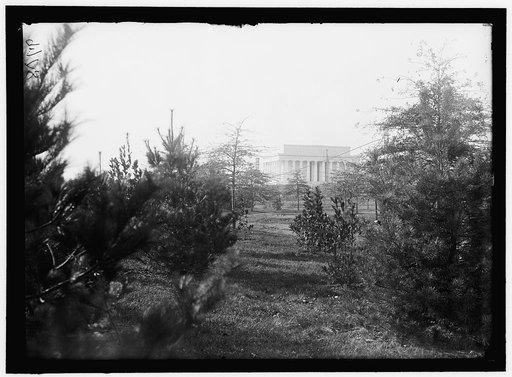 LINCOLN MEMORIAL THROUGH FOLIAGE OF POTOMAC PARK